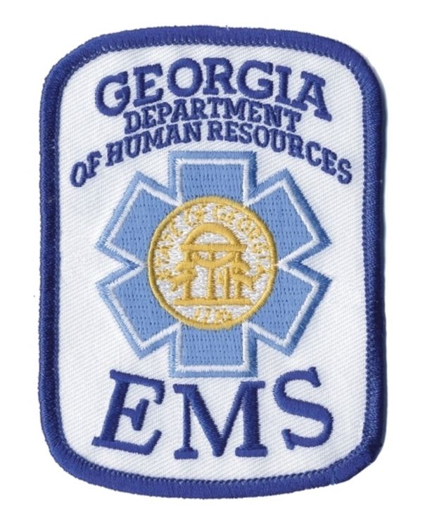 GEORGIA DEPARTMENT OF HUMAN RESOURCES EMS SHOULDER PATCH - SEW ON.